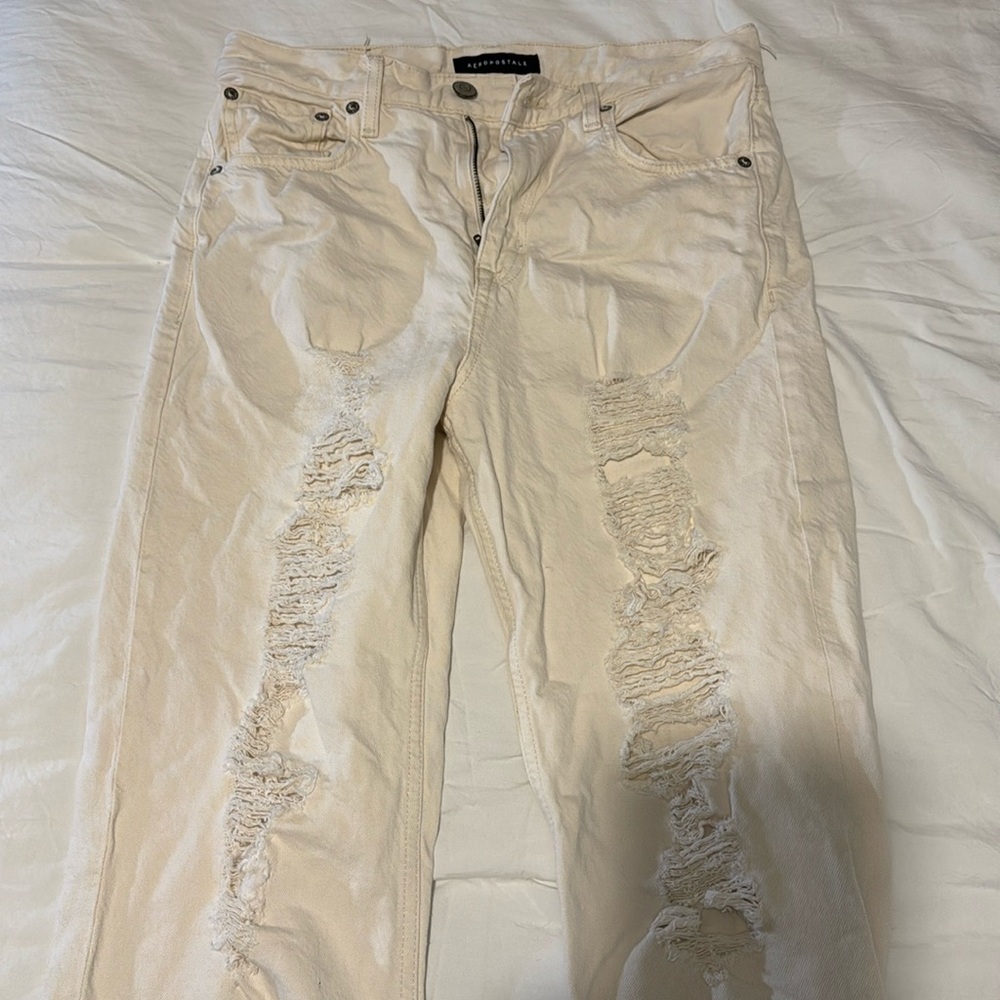 Cream Aeropostale 90’s Baggy Jeans